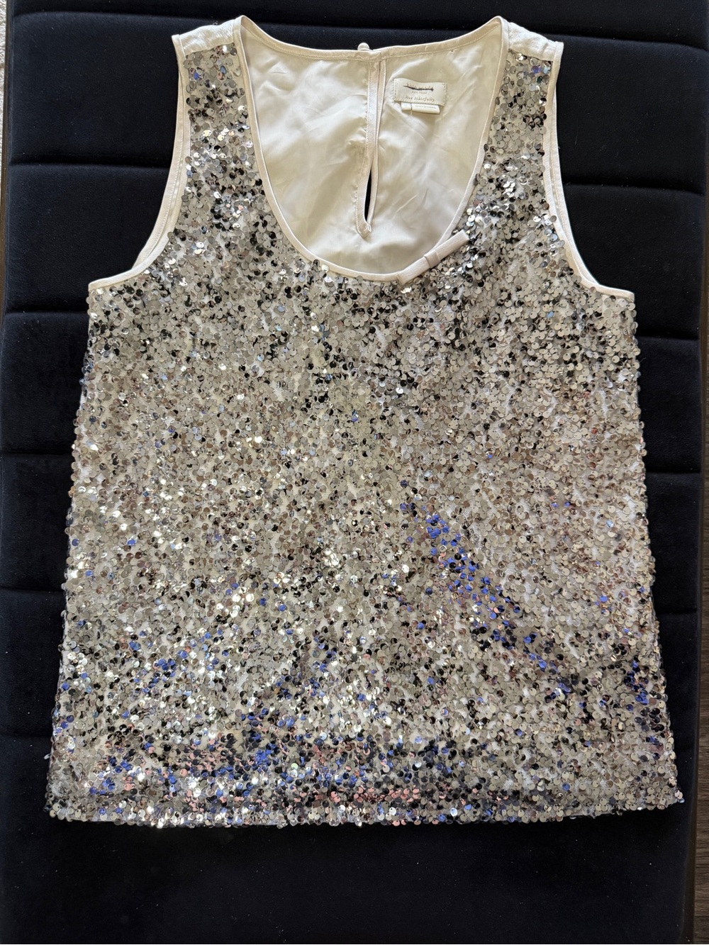kate spade Silver Sequin Tank Top
